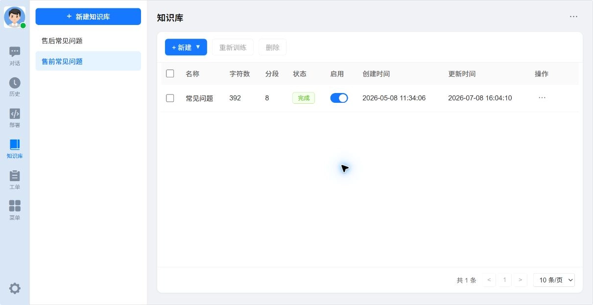 知识库页面